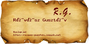 Révész Gusztáv névjegykártya