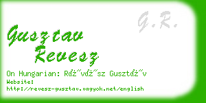 gusztav revesz business card